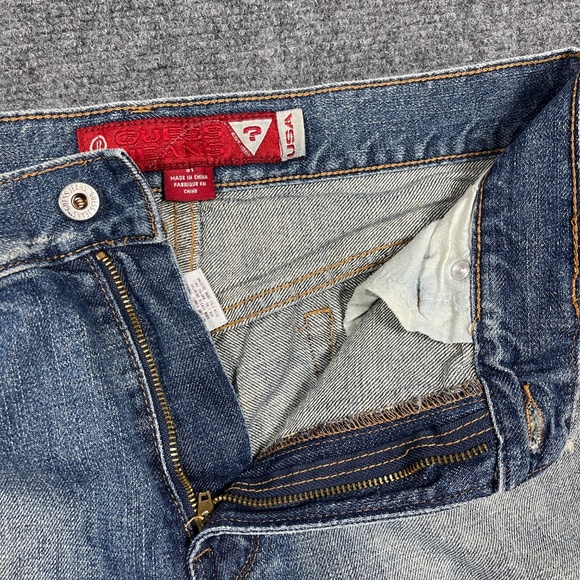 Vintage Guess Jeans Bootcut Mid Rise Distressed Size 31x30 Womens 0873 - Picture 3 of 12